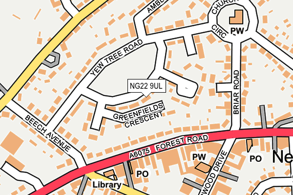 NG22 9UL map - OS OpenMap – Local (Ordnance Survey)