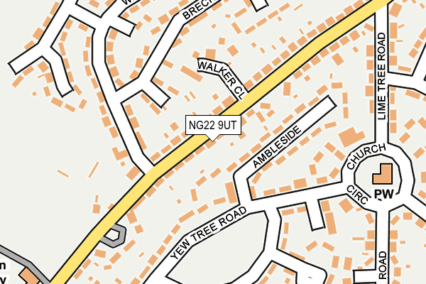 NG22 9UT map - OS OpenMap – Local (Ordnance Survey)