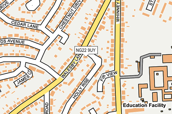 NG22 9UY map - OS OpenMap – Local (Ordnance Survey)