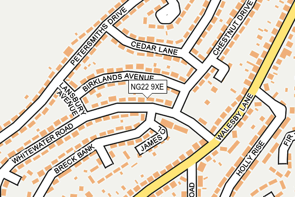 NG22 9XE map - OS OpenMap – Local (Ordnance Survey)