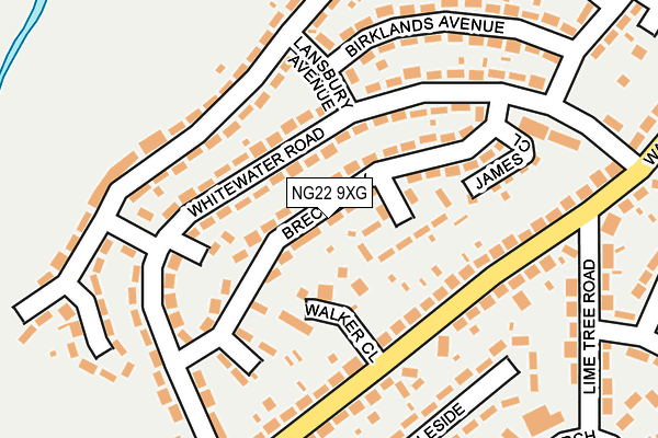 NG22 9XG map - OS OpenMap – Local (Ordnance Survey)