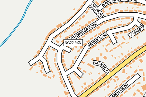 NG22 9XN map - OS OpenMap – Local (Ordnance Survey)