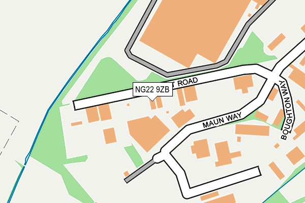 NG22 9ZB map - OS OpenMap – Local (Ordnance Survey)