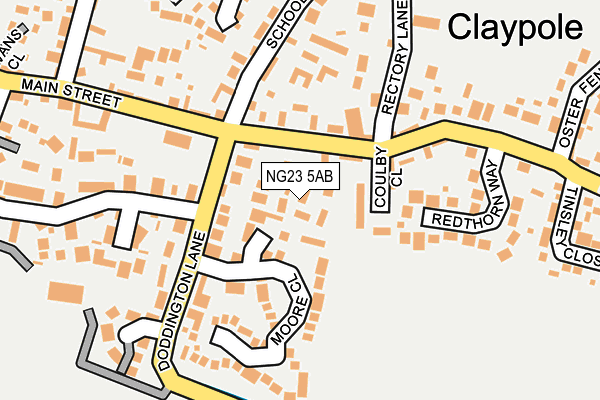 NG23 5AB map - OS OpenMap – Local (Ordnance Survey)
