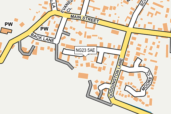 NG23 5AE map - OS OpenMap – Local (Ordnance Survey)