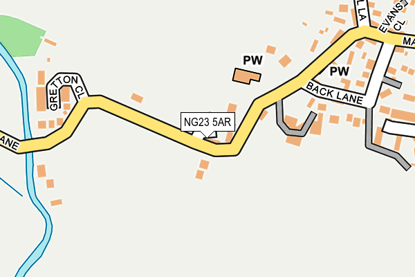 NG23 5AR map - OS OpenMap – Local (Ordnance Survey)