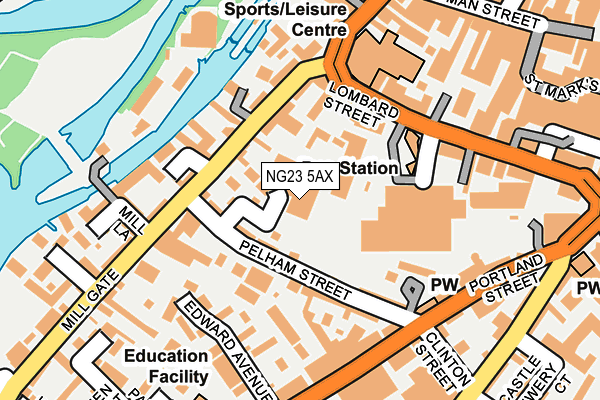 NG23 5AX map - OS OpenMap – Local (Ordnance Survey)