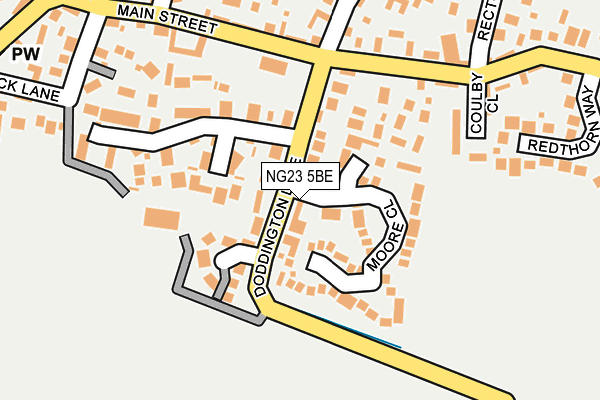 NG23 5BE map - OS OpenMap – Local (Ordnance Survey)