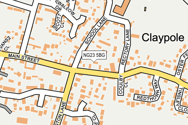 NG23 5BG map - OS OpenMap – Local (Ordnance Survey)