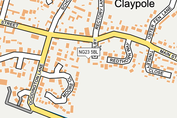 NG23 5BL map - OS OpenMap – Local (Ordnance Survey)