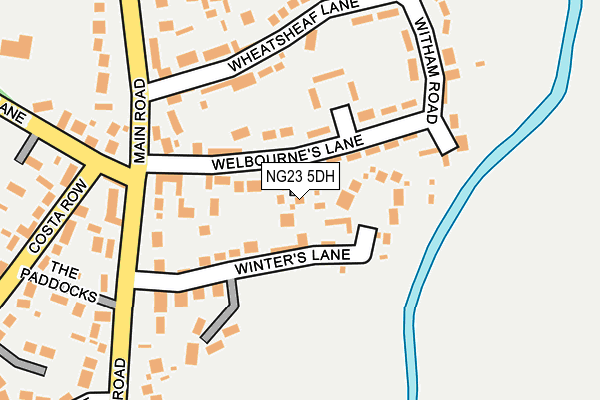 NG23 5DH map - OS OpenMap – Local (Ordnance Survey)