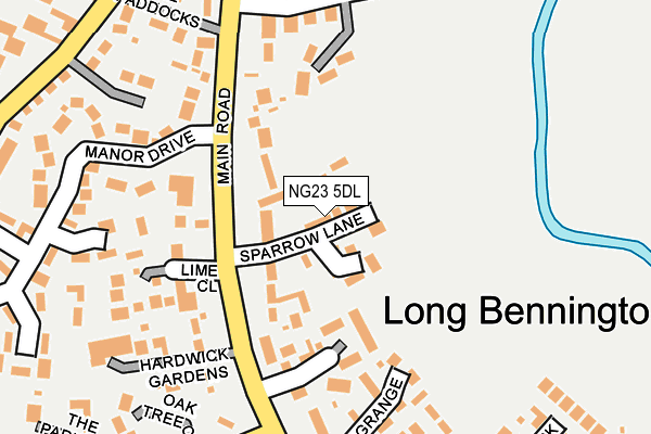 NG23 5DL map - OS OpenMap – Local (Ordnance Survey)