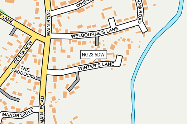 NG23 5DW map - OS OpenMap – Local (Ordnance Survey)