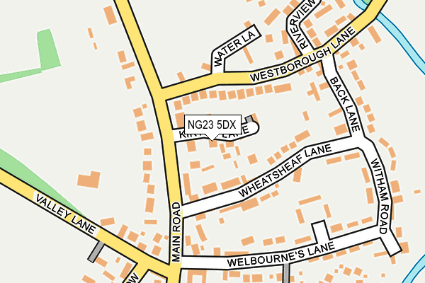 NG23 5DX map - OS OpenMap – Local (Ordnance Survey)