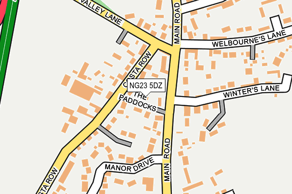 NG23 5DZ map - OS OpenMap – Local (Ordnance Survey)