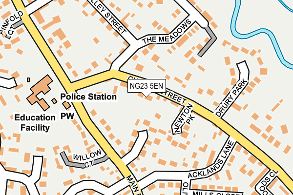NG23 5EN map - OS OpenMap – Local (Ordnance Survey)