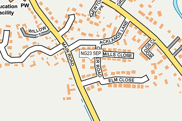 NG23 5EP map - OS OpenMap – Local (Ordnance Survey)