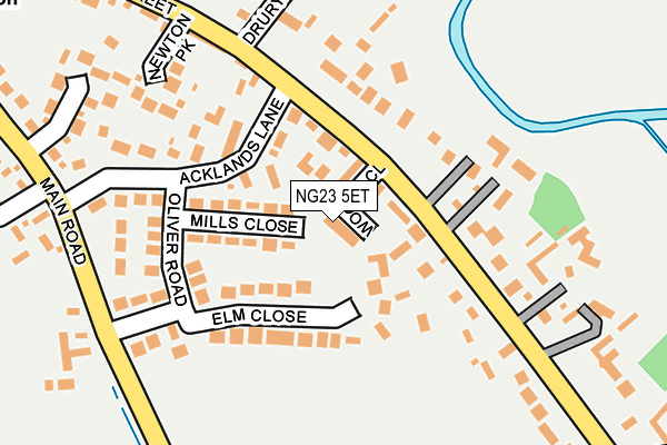 NG23 5ET map - OS OpenMap – Local (Ordnance Survey)