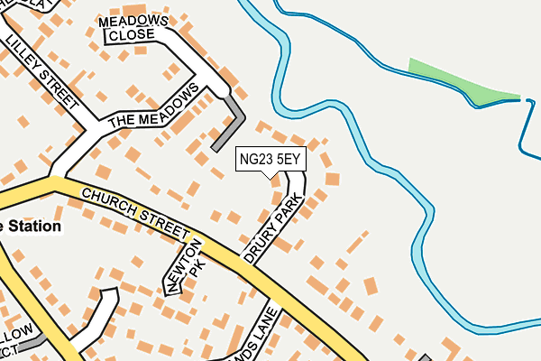 NG23 5EY map - OS OpenMap – Local (Ordnance Survey)