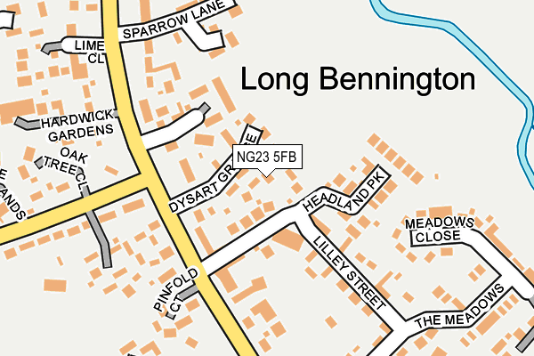 NG23 5FB map - OS OpenMap – Local (Ordnance Survey)