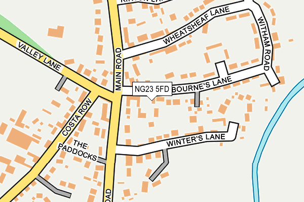 NG23 5FD map - OS OpenMap – Local (Ordnance Survey)
