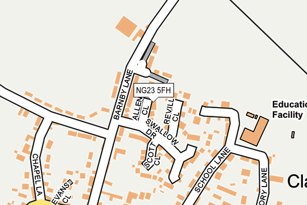NG23 5FH map - OS OpenMap – Local (Ordnance Survey)