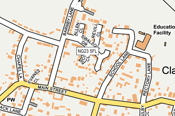NG23 5FL map - OS OpenMap – Local (Ordnance Survey)