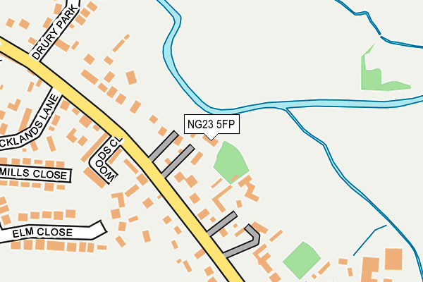 NG23 5FP map - OS OpenMap – Local (Ordnance Survey)