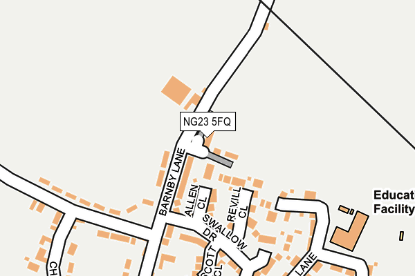 NG23 5FQ map - OS OpenMap – Local (Ordnance Survey)