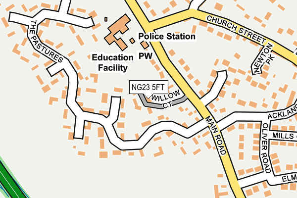 NG23 5FT map - OS OpenMap – Local (Ordnance Survey)