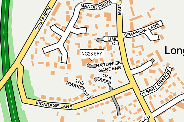 NG23 5FY map - OS OpenMap – Local (Ordnance Survey)