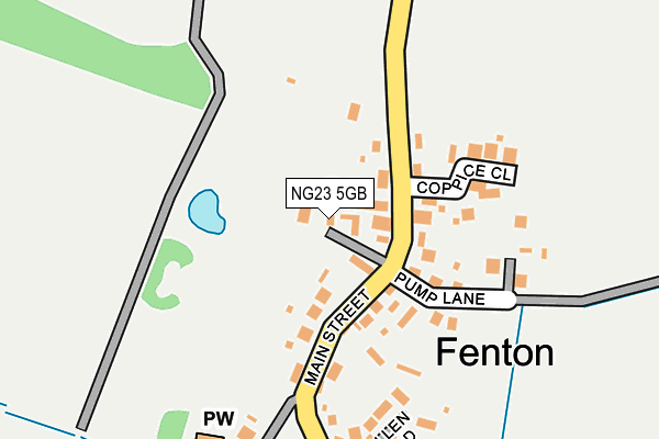 NG23 5GB map - OS OpenMap – Local (Ordnance Survey)