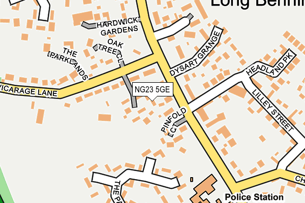 NG23 5GE map - OS OpenMap – Local (Ordnance Survey)