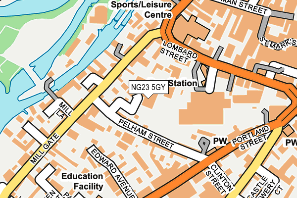 NG23 5GY map - OS OpenMap – Local (Ordnance Survey)