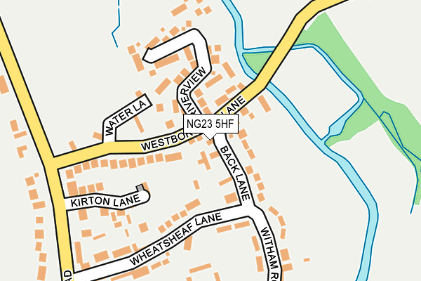 NG23 5HF map - OS OpenMap – Local (Ordnance Survey)