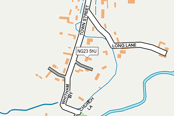 NG23 5HJ map - OS OpenMap – Local (Ordnance Survey)