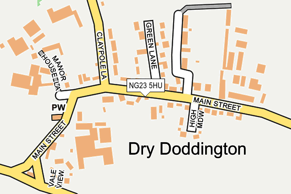 NG23 5HU map - OS OpenMap – Local (Ordnance Survey)