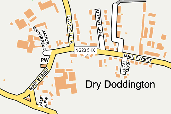 NG23 5HX map - OS OpenMap – Local (Ordnance Survey)