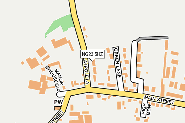 NG23 5HZ map - OS OpenMap – Local (Ordnance Survey)