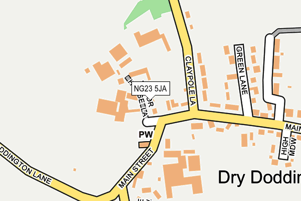 NG23 5JA map - OS OpenMap – Local (Ordnance Survey)
