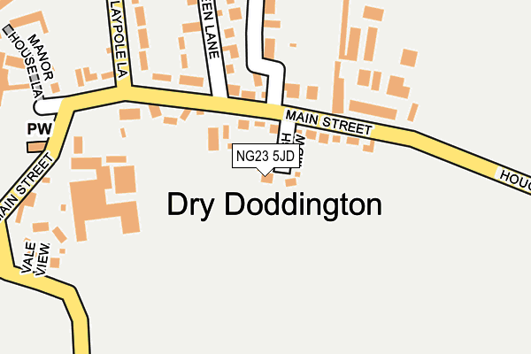 NG23 5JD map - OS OpenMap – Local (Ordnance Survey)