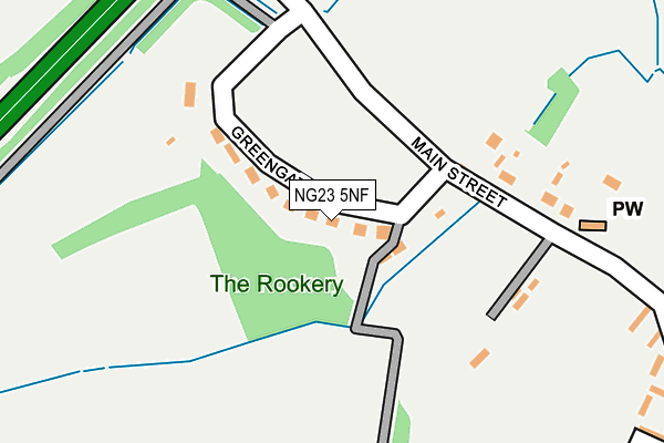 NG23 5NF map - OS OpenMap – Local (Ordnance Survey)