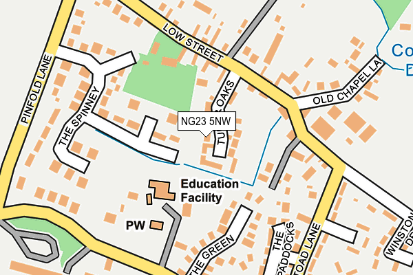 NG23 5NW map - OS OpenMap – Local (Ordnance Survey)