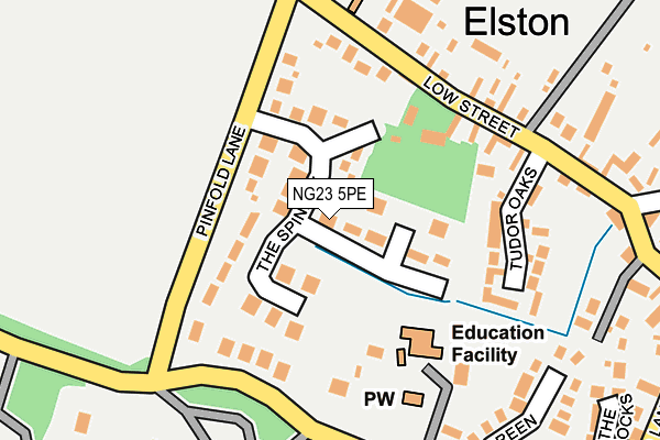 NG23 5PE map - OS OpenMap – Local (Ordnance Survey)