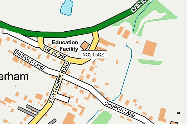 NG23 5QZ map - OS OpenMap – Local (Ordnance Survey)