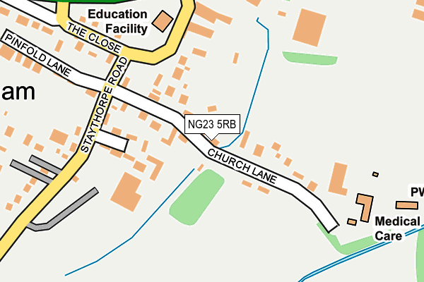 NG23 5RB map - OS OpenMap – Local (Ordnance Survey)