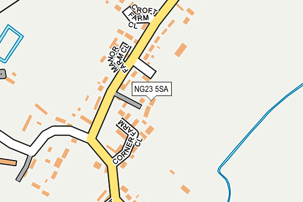 NG23 5SA map - OS OpenMap – Local (Ordnance Survey)