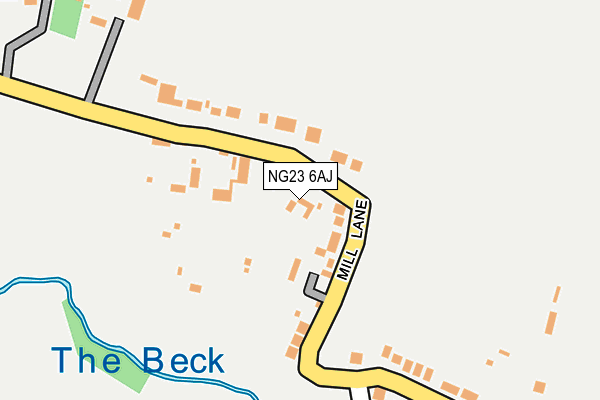 NG23 6AJ map - OS OpenMap – Local (Ordnance Survey)