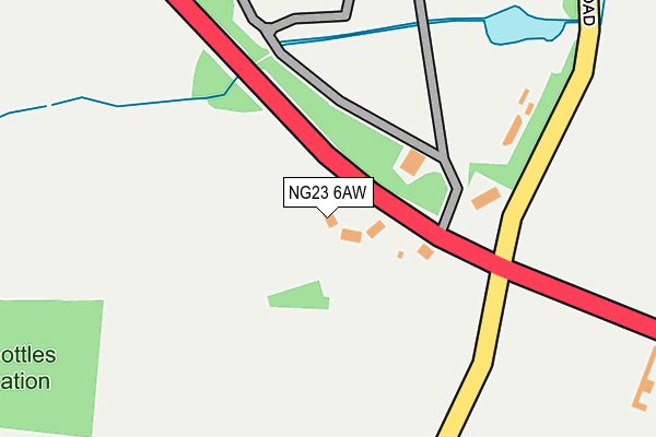 NG23 6AW map - OS OpenMap – Local (Ordnance Survey)