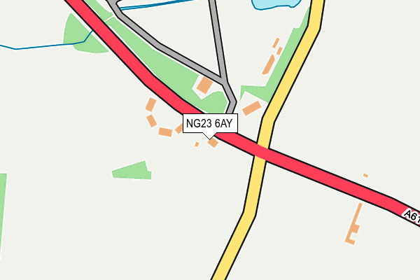 NG23 6AY map - OS OpenMap – Local (Ordnance Survey)